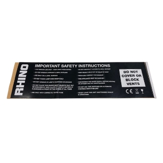 Picture of SAFETY STICKER & INFO